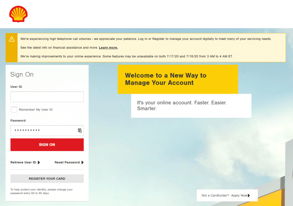 www.Shell.AccountOnline.com Apply Now