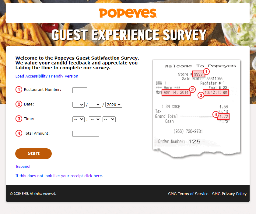 Tell Popeyes Survey