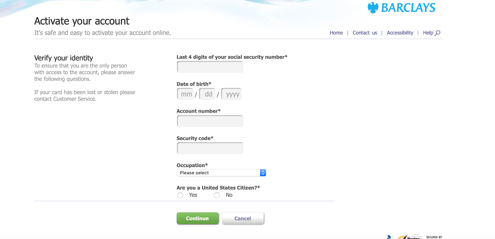 Barclays credit card