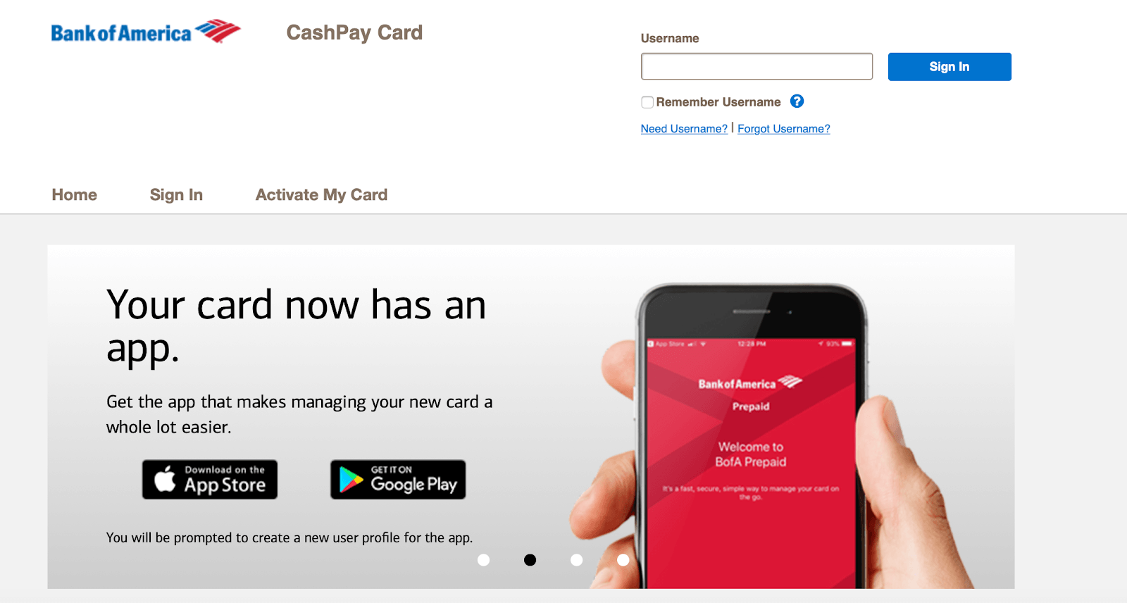 Activate Card