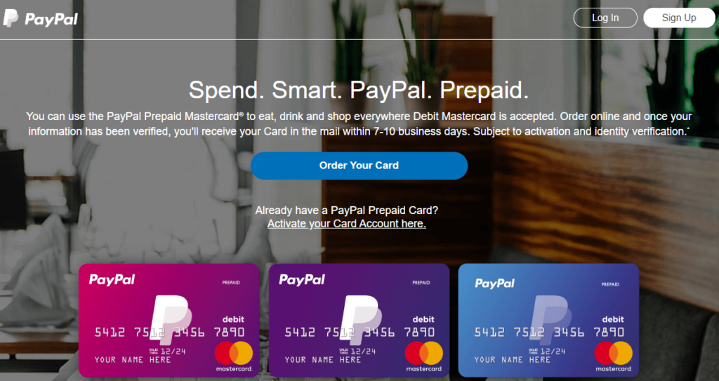 paypal prepaid mastercard debit