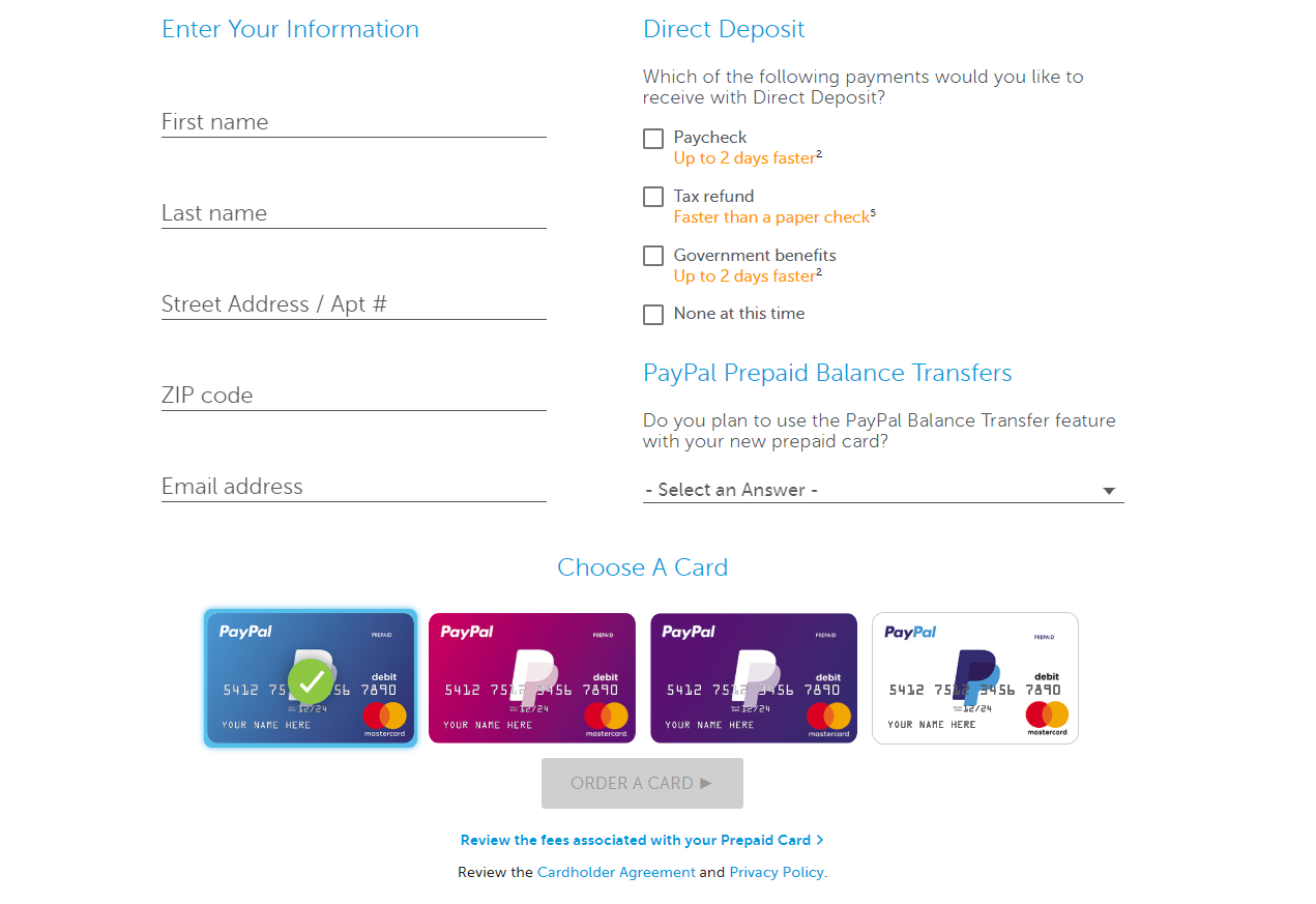 paypal card paypal card