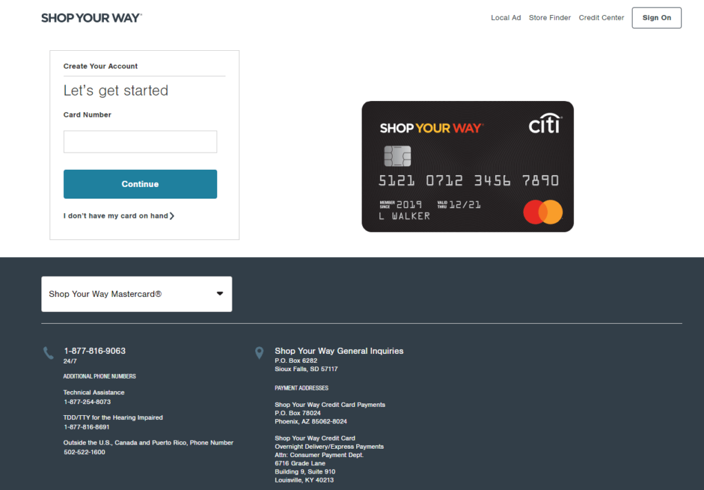 Shop Your Way Mastercard