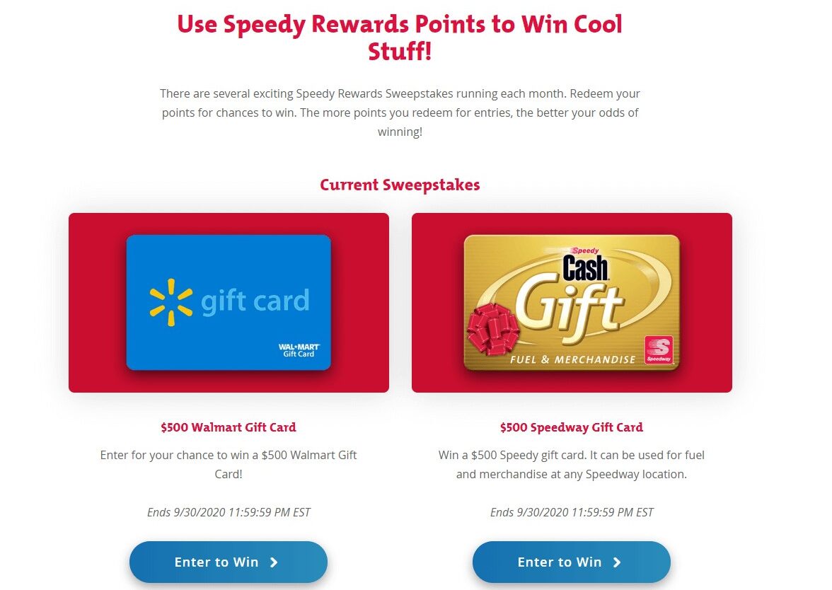 Speedway Rewards Sweepstakes
