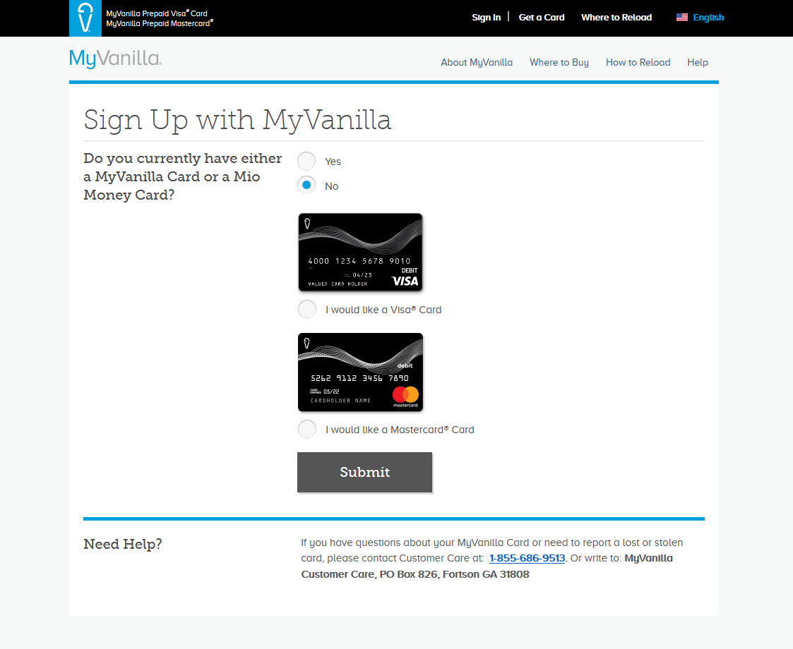 Get A MyVanillaDebitCard Gift Card